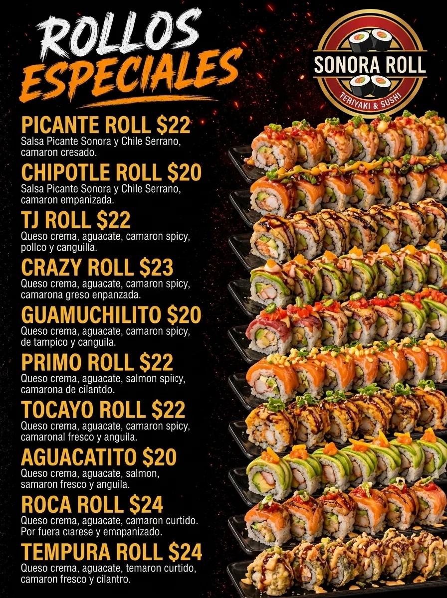 Menú Sonora Roll